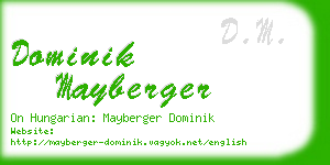 dominik mayberger business card